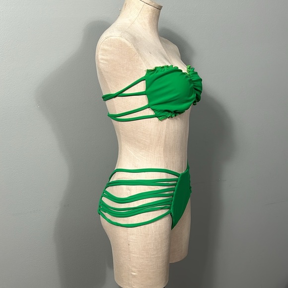 Montce Green Bikini Top and Bottom Set size L - gently used - Picture 3 of 7